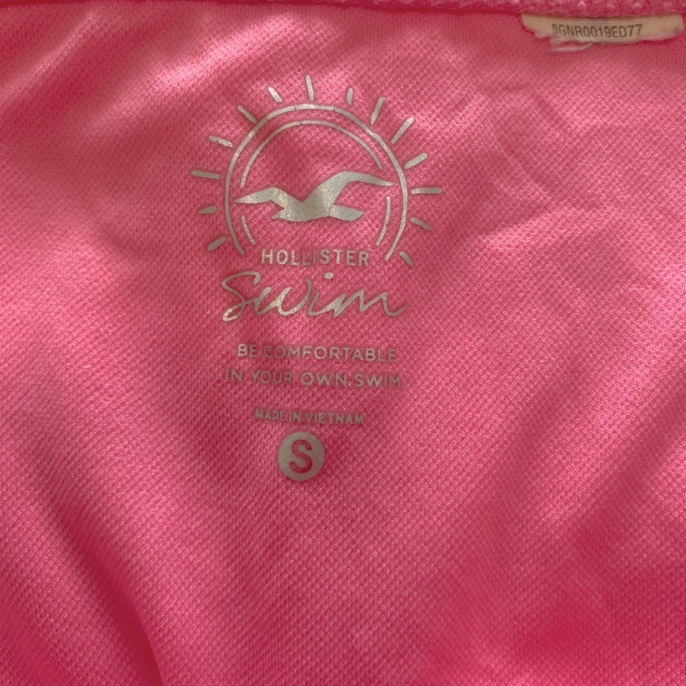 Hollister Swim Pink Bikini Set 2 piece straight cut ribbed fabric - Picture 3 of 3